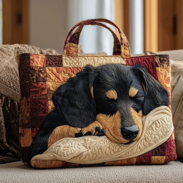 Vintage Bag "Sleeping Dachshund" — Patchwork