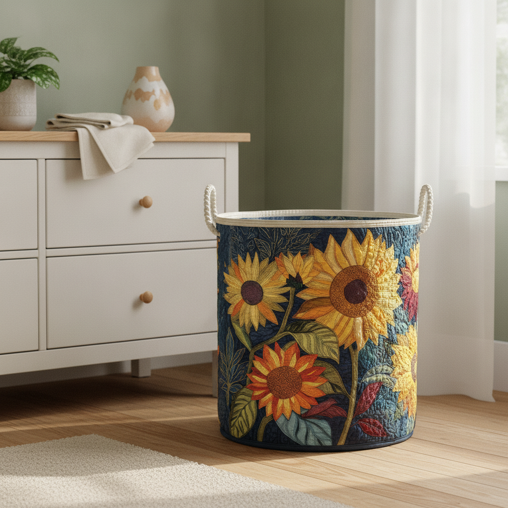 Sunshine Floral Laundry Basket