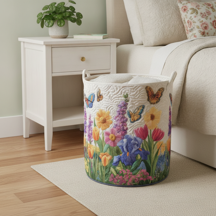 Spring Bloom Laundry Basket