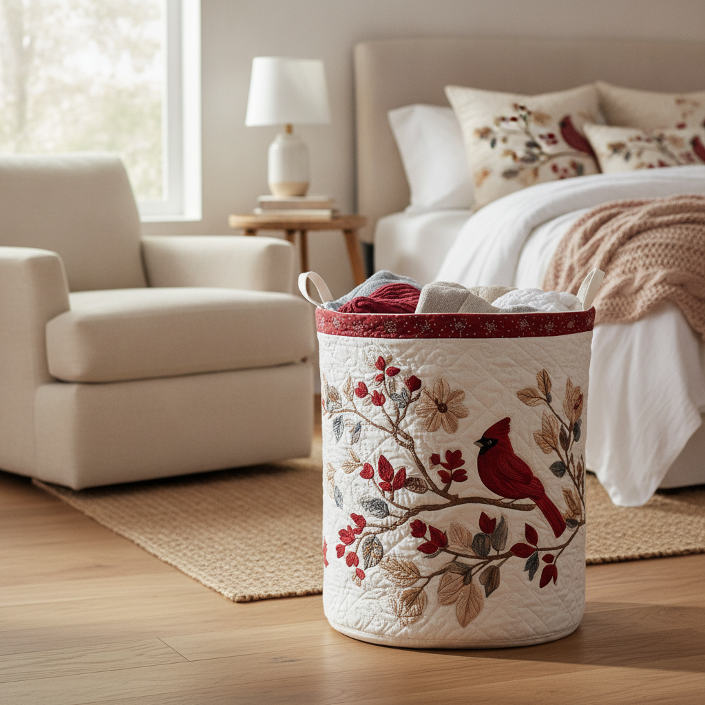 Crimson Leaves Laundry Basket
