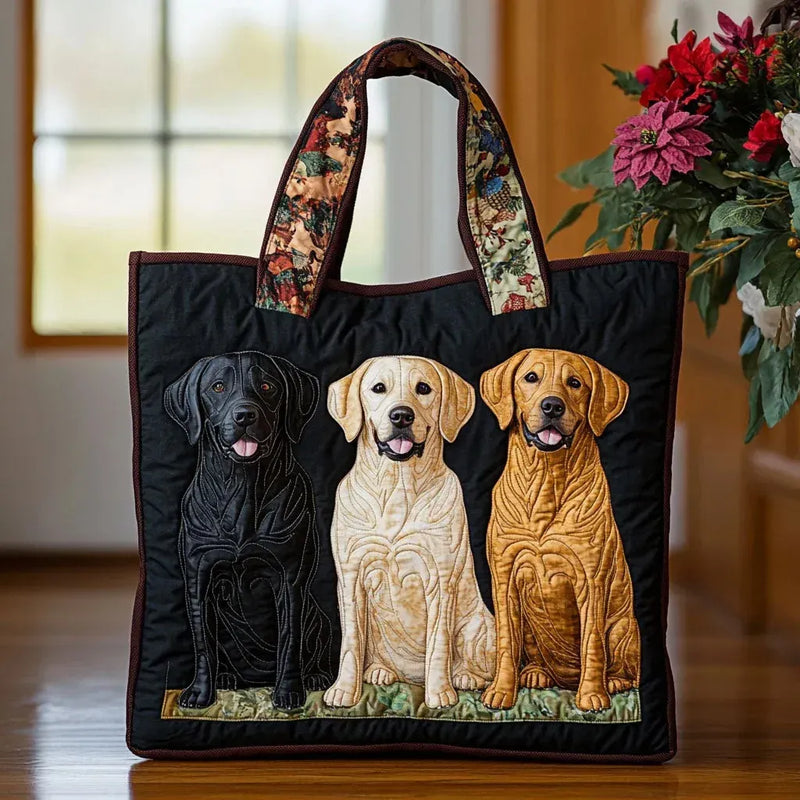 Vintage Bag "Three Labradors" — Dog Family