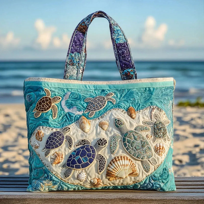 Vintage Bag "Turtles and Shells" — Beach Bag