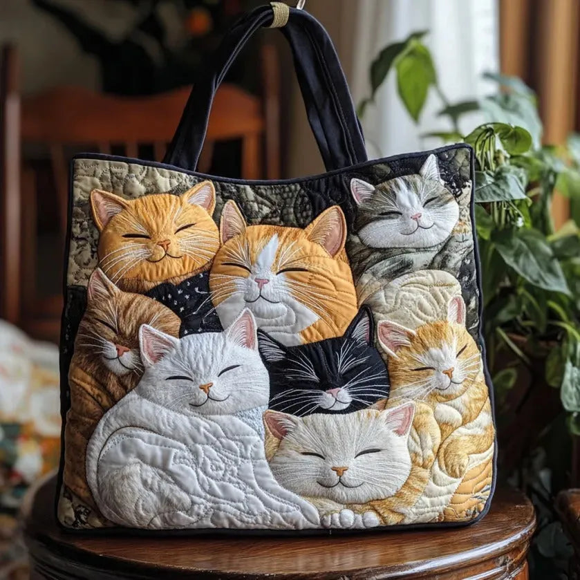 Vintage Bag "Sleeping Kittens" — Cat Family
