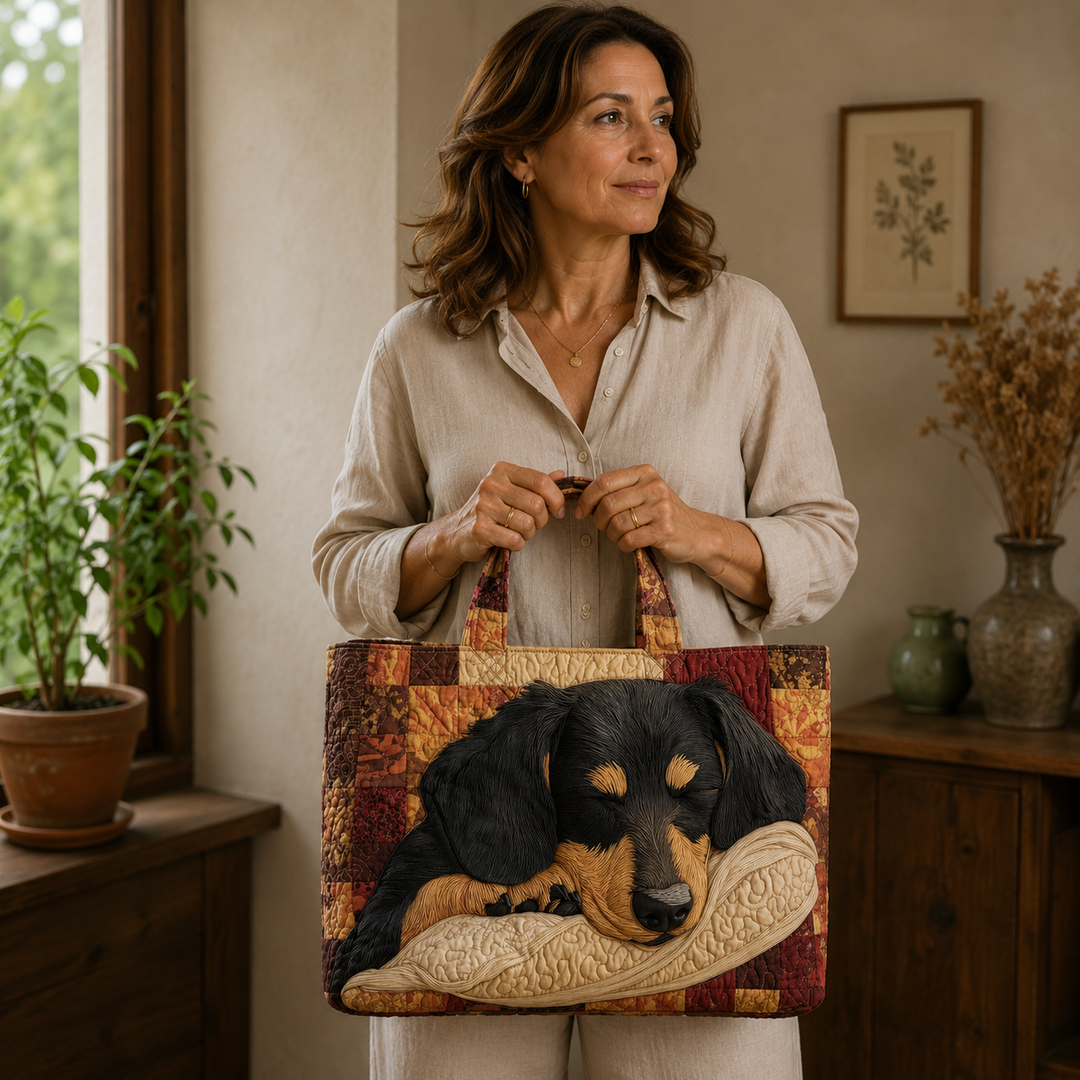 Vintage Bag "Sleeping Dachshund" — Patchwork