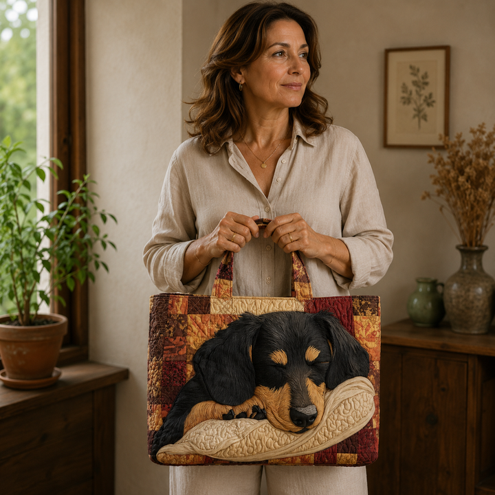 Vintage Bag "Sleeping Dachshund" — Patchwork