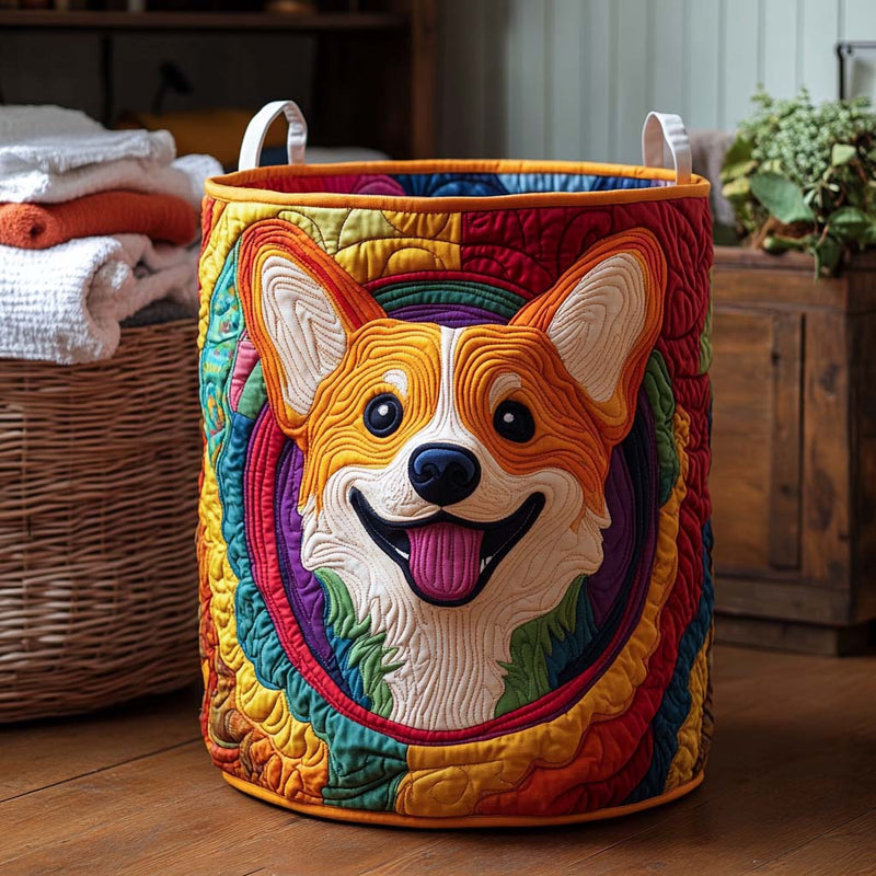 Corgi Colors Laundry Basket