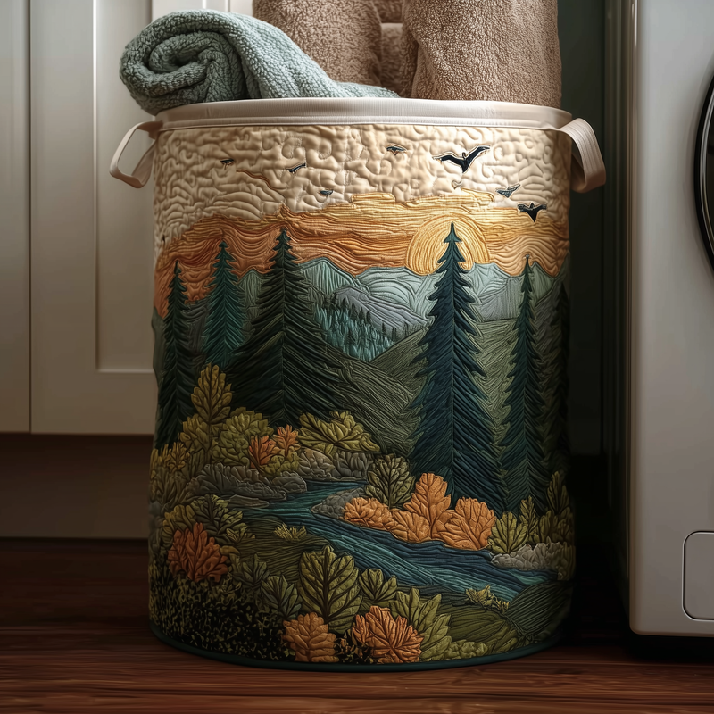 Peaceful Pines Laundry Basket