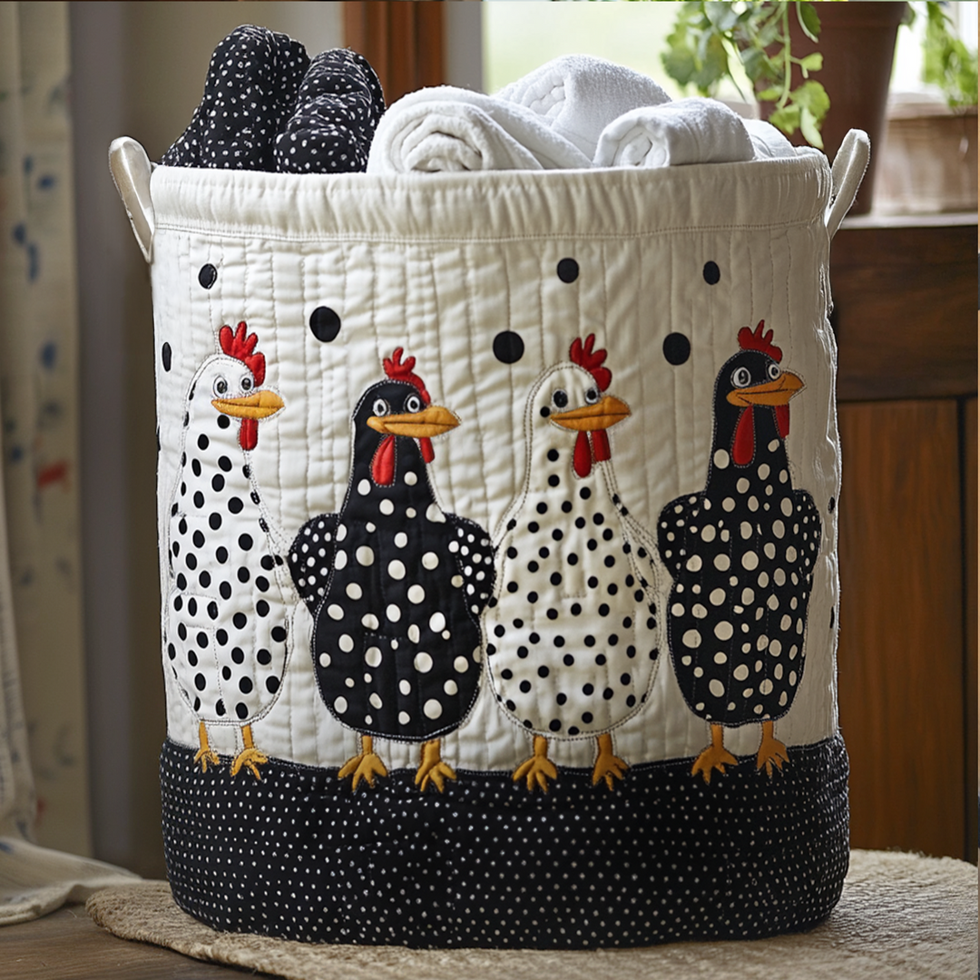 Polka Dot Peckers Laundry Basket