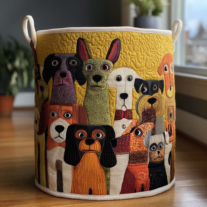 Whimsy Woofs Laundry Basket