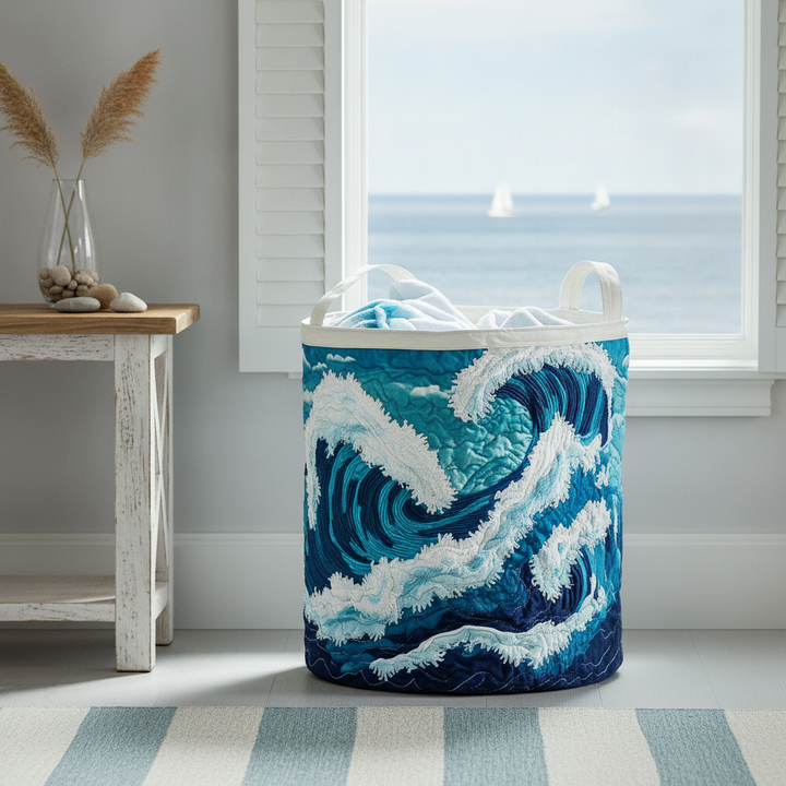 Ocean Wave Laundry Basket