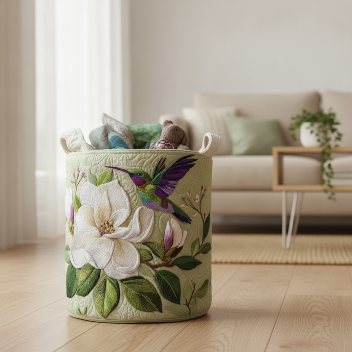 Whimsy Hummingbird Flight Laundry Basket