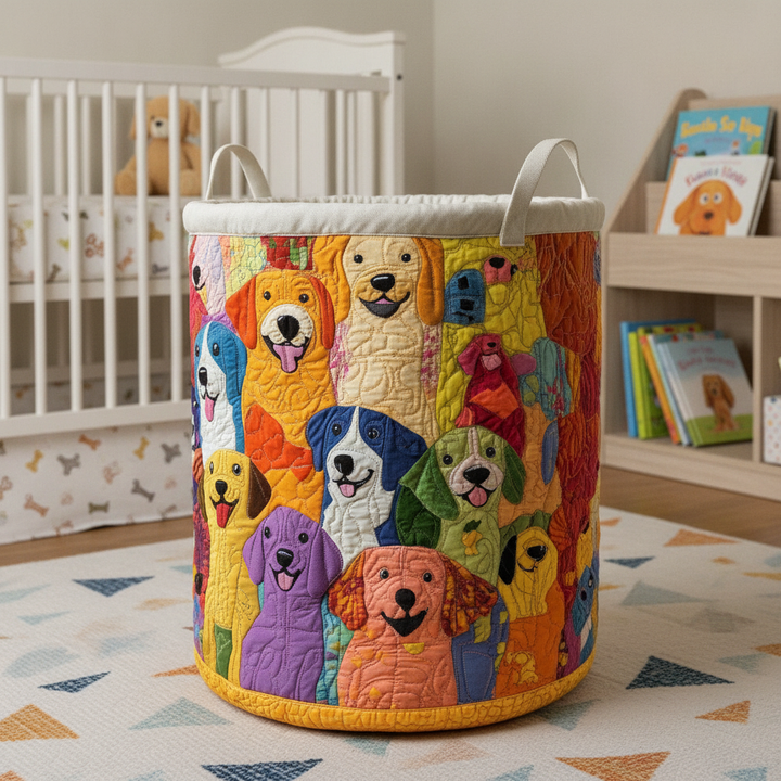 Bright Dogs Laundry Basket
